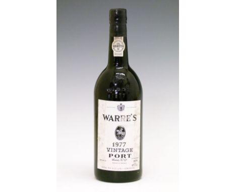 Wines and Spirits - Warre's Vintage Port, 1977 x 1 bottle  Condition: Please see images and TELEPHONE department for further 