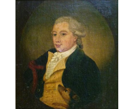 Late 18th/early 19th Century English School - Oil on canvas - Portrait of a gentleman reputed to be Doctor Samuel Foart Simmo