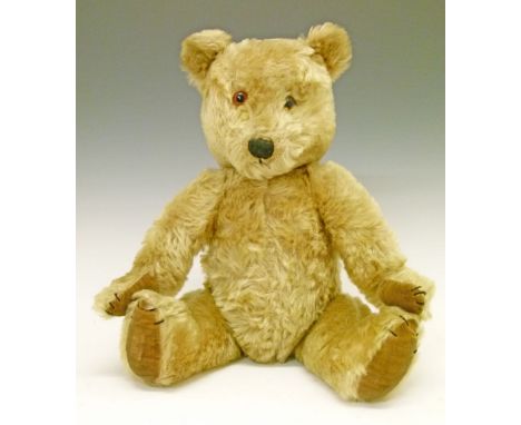 Chiltern gold mohair musical teddy bear, circa 1950's, 44cm high  Condition: Some minor wear - **General condition consistent