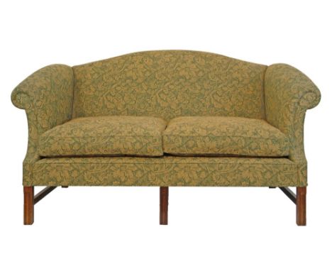 Georgian style three seater sofa standing on mahogany square moulded supports  Condition: Please see extra images and TELEPHO