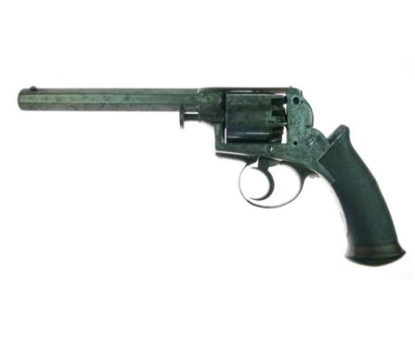 54 bore Adams patent model 1851 five shot self-cocking percussion revolver, serial number 1539, engraved on the top flat 'Dea