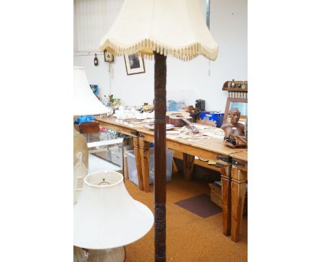 Chinese carved standard lamp 