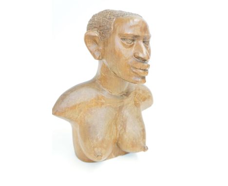 African carved bust Height 32 cm 