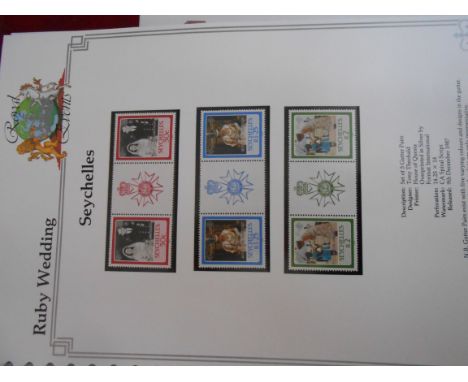  1987 Ruby Wedding QE2  & Philip in ltd edition Urch Harris album plus case, stamps and min sheets