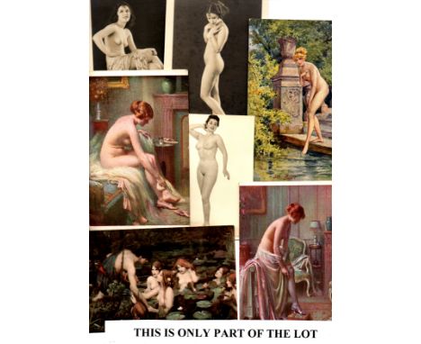  Female nudes incl artistic, old master paintings types, vintage posed etc36                                         