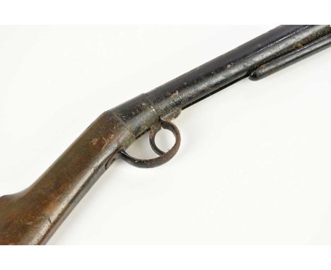 LINCOLN JEFFRIES; a .177 break barrel air rifle, with 17.5" part octagonal push button break barrel action, stamped to the to