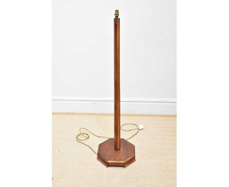 An Art Deco walnut octagonal standard lamp, height including fitting 122cm.Condition Report: The item or items in this lot ar
