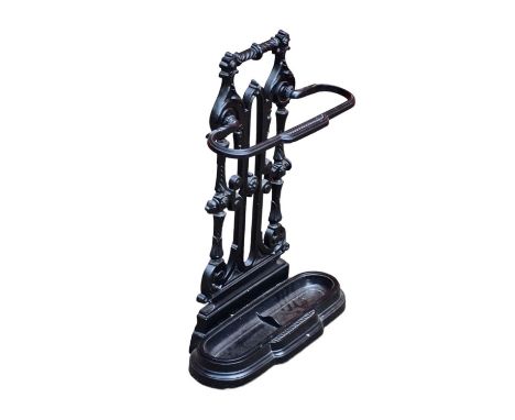 A reproduction Victorian style cast iron stick stand, height 71cm.Condition Report: Please note that this lot is not suitable