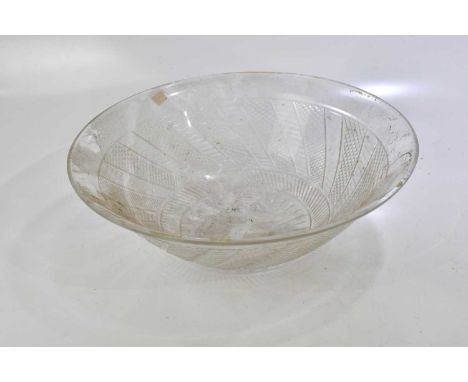 A cut glass light shade, diameter 45cm.