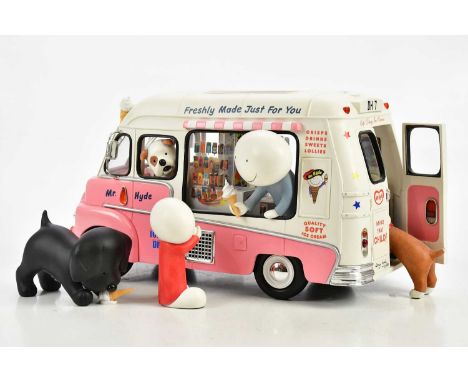 † DOUG HYDE (born 1972); limited edition cold cast porcelain sculpture, 'Summertime', with the two additional figures, 03/40 