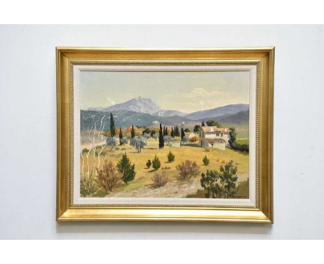 † ELY LAUMONIER (French 1895-?), oil on canvas, ‘St Victoire et Petit Maspres d’Aux es Provence’, signed lower right and titl