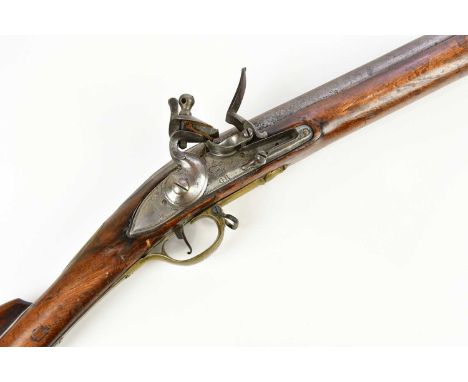 An early 19th century Tower of London .750 flintlock 'Brown Bess' musket, the 44" barrel stamped to the top 'Royal Fusiliers'