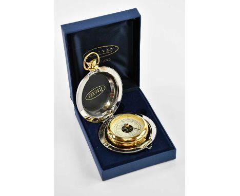 THE DALVEY BAROMETER; a modern Scottish barometer, modelled as a pocket watch, in fitted box.Condition Report: We offer no gu
