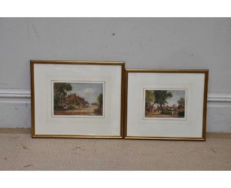 JOSEPH W MILLIKEN (1887-1930); two watercolours, 'The Red Cat Inn at Brimstage', signed, 14 x 19cm, and watercolour, 'Afterno