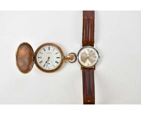 CYMA; a gentleman’s stainless steel Navystar wristwatch, the silvered dial set with batons, diameter 34mm, and a gold plated 