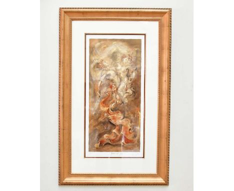 † JOY KIRTON-SMITH; pencil signed limited edition print, 'Romeo & Juliet', numbered 39/250, 81 x 40cm, framed and glazed. 