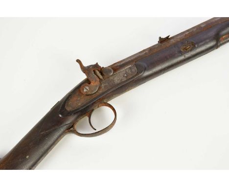 REILLY; a 19th century .550 percussion cap sporting musket with 24" octagonal barrel, the lock plate inscribed with the maker