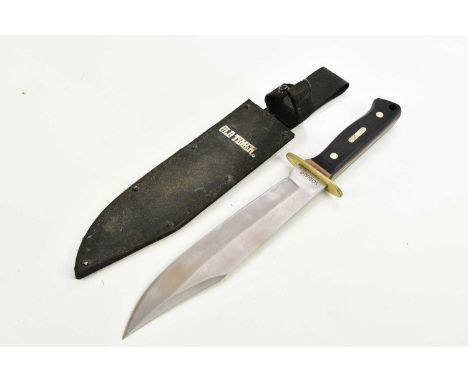 OLD TIMER; a Schrade Bowie knife, serial no. 1085938, with sheath, length 39cm.