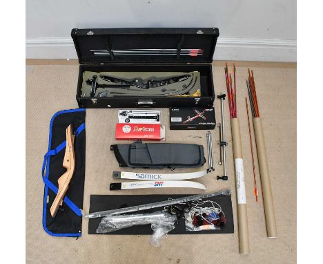SF ARCHERY; a Forged+ bow, cased together with further bow, arrows and accessories. 