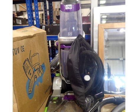 Pet Pro Revolution 3.7L carpet cleaner and accessories. All electrical items in this lot have been PAT tested for safety and 