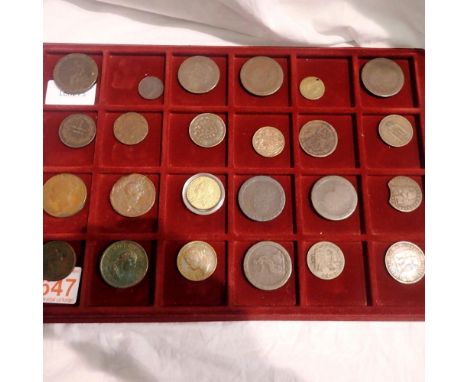 Twenty four early milled world coins. UK P&amp;P Group 1 (£16+VAT for the first lot and £2+VAT for subsequent lots) 