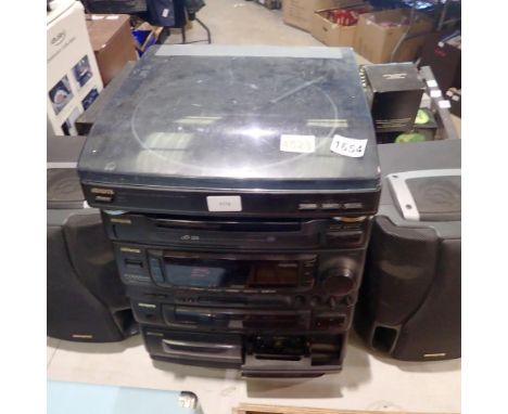Aiwa Z-2300 stereo, CD/LP/cassette/karaoke. All electrical items in this lot have been PAT tested for safety and have passed.