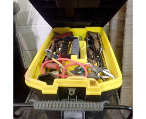 Stanley mobile tool chest with tool contents. Not available for in-house P&amp;P 