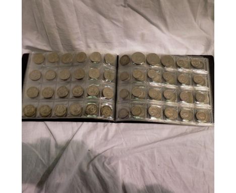 Coin album of 200 coins including 50 silver types. UK P&amp;P Group 1 (£16+VAT for the first lot and £2+VAT for subsequent lo