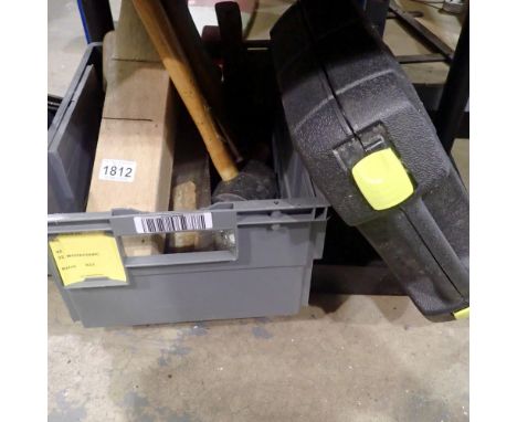Mixed tools to include hammers and a cased drill. Not available for in-house P&amp;P 