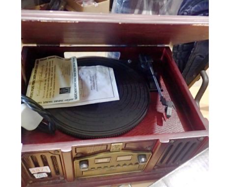 Thomas Pacconi classics turntable, CD, radio, working. All electrical items in this lot have been PAT tested for safety and h