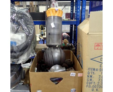 Dyson DC 40 vacuum, DC31 handheld and various Dyson accessories. All electrical items in this lot have been PAT tested for sa