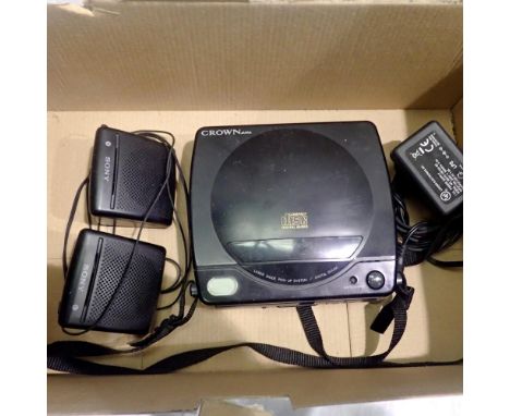 Crown Stereo CD player #CD50 with PSU and speakers. Not available for in-house P&amp;P 