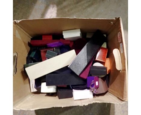 Mixed box of modern and vintage jewellery boxes. Not available for in-house P&amp;P 