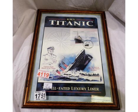 Limited Edition 13/500 print featuring RMS Titanic, signed on 90th Anniversary by survivor Millvina Dean. Not available for i