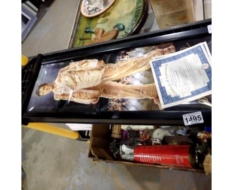 Four Bradford Exchange plates: Elvis Rock n Roll giant frame with CoAs. Not available for in-house P&amp;P 