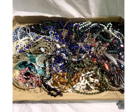Mixed costume necklaces, bangles and bracelets. UK P&amp;P Group 1 (£16+VAT for the first lot and £2+VAT for subsequent lots)