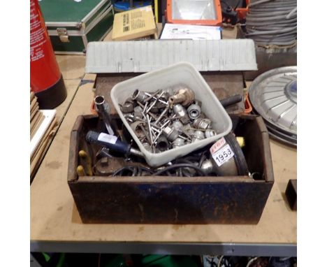 Two toll boxes of mixed tools, including Britool sockets and an inspection lamp. Not available for in-house P&amp;P