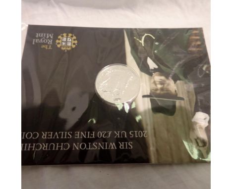 2015 bullion silver twenty pound coin - sealed. UK P&amp;P Group 1 (£16+VAT for the first lot and £2+VAT for subsequent lots)