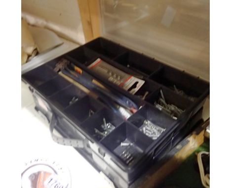 Stanley toolbox containing numerous DIY fittings, drill bits etc. Not available for in-house P&amp;P