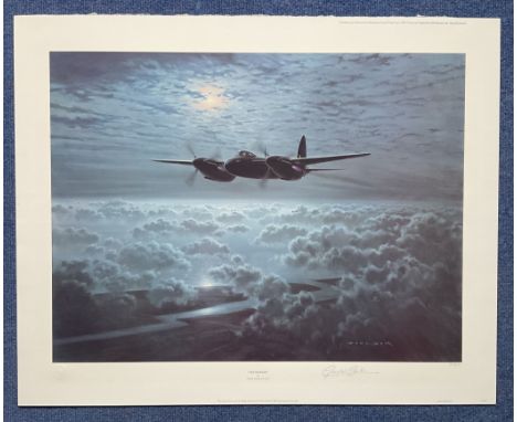 WW2. Gerald Coulson signed colour print titled Pathfinder by Coulson. Signed in pencil. Limited edition 59 of 500. tape on re
