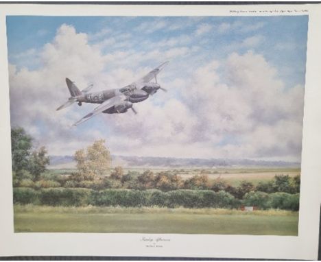 WW2 Colour Print Titled Sunday Afternoon by Geoffrey R. Herickx. Measures 23x17 inches appx. Good Condition. All autographs a