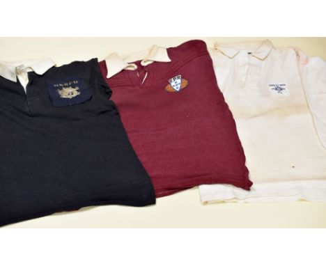 THREE VINTAGE RUGBY UNION JERSEYS BEING SHIRLEY PARK MACCABI XV, HONG KONG RFC & PORTUGAL INTERNATIONAL JERSEY (NO.5) Provena