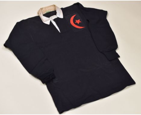 VINTAGE SARACENS RFC JERSEY, black, non-numbered, internal label for Mansfield of Banbury Condition: excellent, pin-holes fro