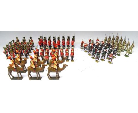 British Indian Army by John Ruddle: Bikanir Camel Corps Jat Sikhs at attention with Pipe Band and, in foreign service order, 