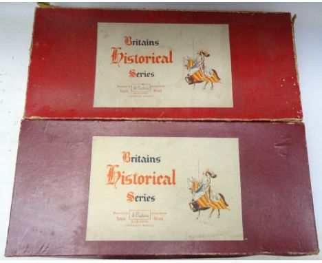Empty Britains postwar Boxes 39, 41, 1291, 1470, 1877, 2057, 2061, 2094, 2111 (lid only), 2122, 2124, 6004, 9398, 9402, 9534,