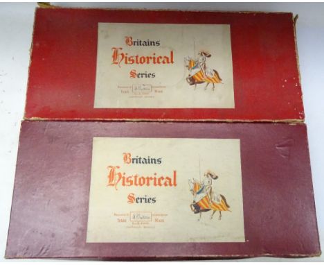 Empty Britains postwar Boxes 39, 41, 1291, 1470, 1877, 2057, 2061, 2094, 2111 (lid only), 2122, 2124, 6004, 9398, 9402, 9534,