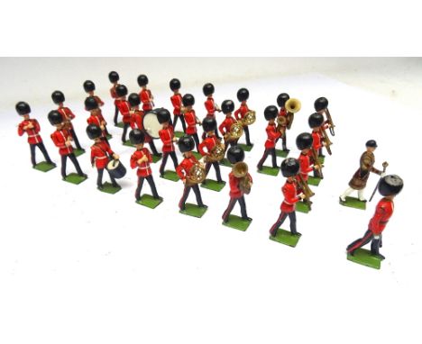 Britains set 2113, Full Band of the Grenadier Guards with Drum Major in state dress and four additional Musicians (Condition 