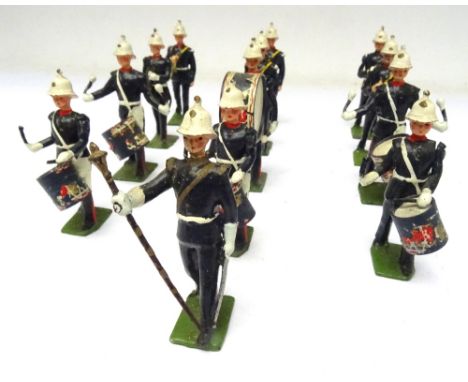 RARE Britains set 2115 Drums and Bugles of the Royal Marines with an additional Tenor Drummer (Condition Very Good, drum tran