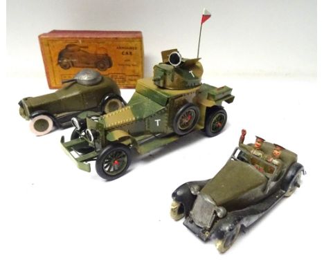 Britains set 1321, Vickers Crossley Armoured Car in original box (Condition Good-Fair, chassis slightly loose, one small hole