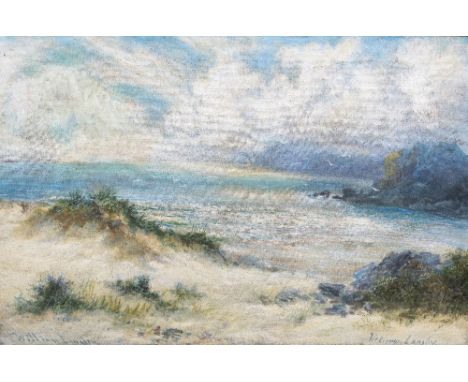 WILLIAM LANGLEY (1852-1922) BritishCoastal LandscapeOil on canvasSigned twice59 x 40 cm, framed CONDITION REPORTS: Generally 